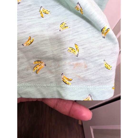 Old Navy Womens Mint Green Banana Print Everywear T-Shirt 2X 100% Cotton - Picture 6 of 6